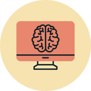 bilgisayar ekranı simgesi, vektör illüstrasyonu basit tasarım