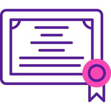 Sertifika. Web simgesi basit tasarım