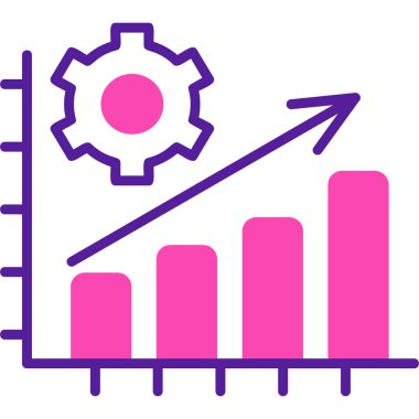  Üretim düzlüğü simgesi, vektör illüstrasyonu