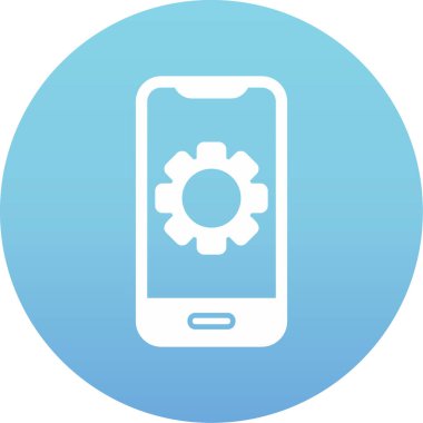 akıllı telefon ayarlama web simgesi vektör çizimi 