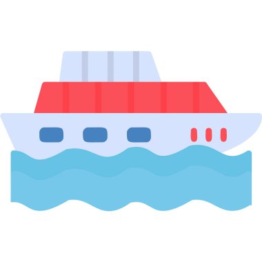 Yolcu gemisi. Web simgesi basit illüstrasyon