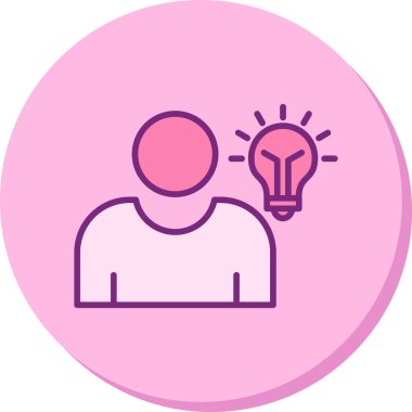 Fikir simgesinin vektör illüstrasyonu 