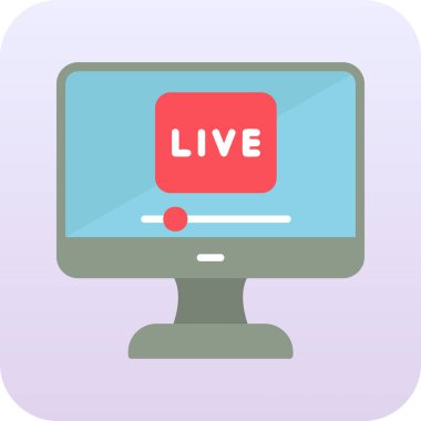 Yaşa. Web simgesi basit bir illüstrasyon. Ben...