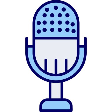 Retro mikrofonun vektör illüstrasyonu