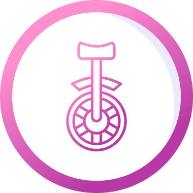 Tek tekerlekli bisiklet. Web simgesi basit illüstrasyon