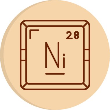 Nikel web simgesi, vektör illüstrasyonu 