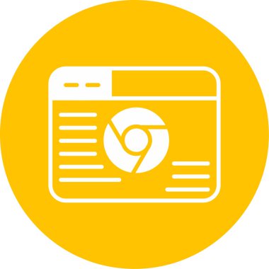 tarayıcı web simgesi, vektör illüstrasyonu