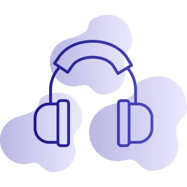 Kulaklık. Web simgesi basit illüstrasyon 