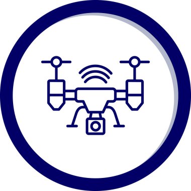 Drone simgesi vektör illüstrasyon tasarımı
