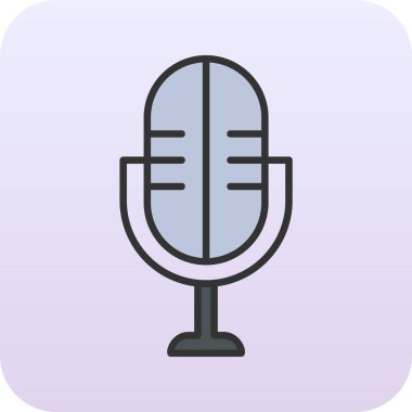 mikrofon simgesi vektör illüstrasyonu 