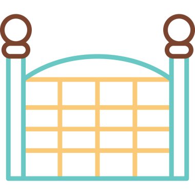 Kapı. Web simgesi basit illüstrasyon