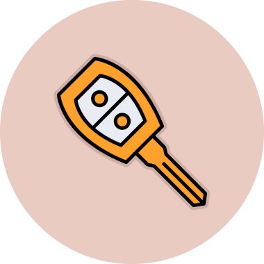 araba anahtarı vektör illüstrasyonu