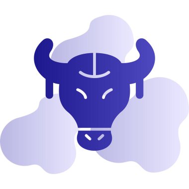 Boğa Kafatası ikon vektör çizimi