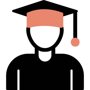 Öğrenci. Web simgesi basit illüstrasyon 