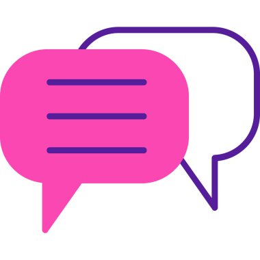 Sohbet simgesi vektör illüstrasyonu 