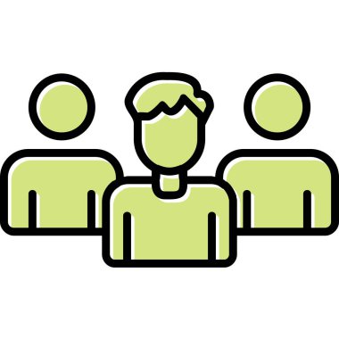 Takım. Web simgesi basit illüstrasyon 