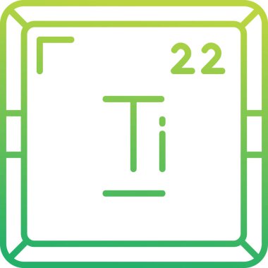 Periyodik tablo simgesinin titanyum kimyasal elementi