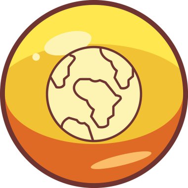 toprak küresi simgesi, vektör illüstrasyonu basit tasarım