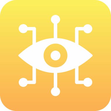 Siber göz. Web simgesi basit illüstrasyon