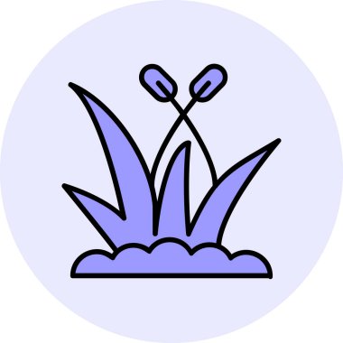 Çimen ağ ikonu vektör illüstrasyonu