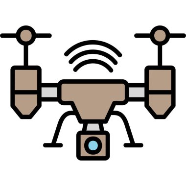 Drone simgesi vektör illüstrasyon tasarımı