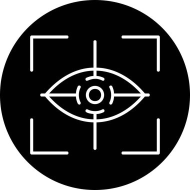 Göz. Web simgesi basit illüstrasyon