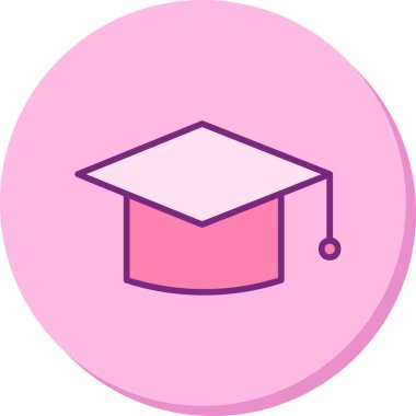 mezuniyet şapkası, web simgesi basit illüstrasyon