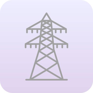 elektrik kulesi simgesi, vektör illüstrasyonu