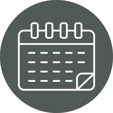 Takvim simgesi, vektör illüstrasyonu basit tasarım