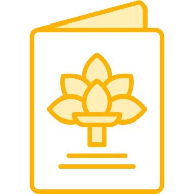 Tebrik kartı simgesi vektör illüstrasyonu