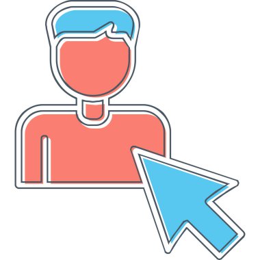 Seçili web simgesi vektör illüstrasyonu