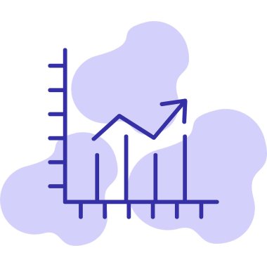Büyüme grafiği Web simgesi basit illüstrasyon