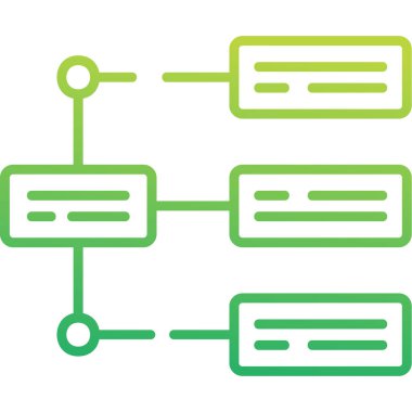 İş diyagramı simgesi. Ağ şeması simgesi. Veritabanı sembolü, vektör illüstrasyonu
