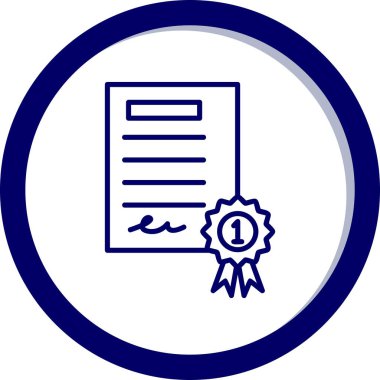 Sertifika. Web simgesi basit tasarım