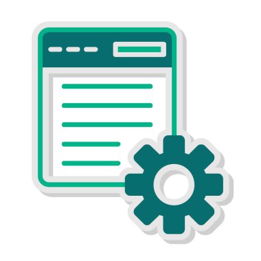 Web simgesi, vektör illüstrasyonuName