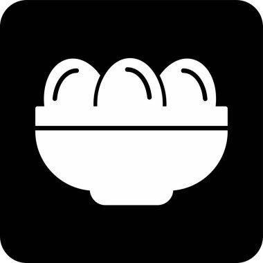 Kavanozda haşlanmış yumurta. Web simgesi basit illüstrasyon