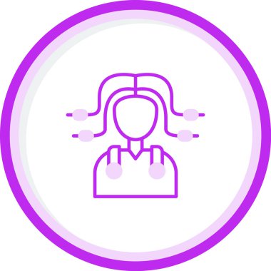 Medusa simgesi, vektör illüstrasyonu basit tasarım