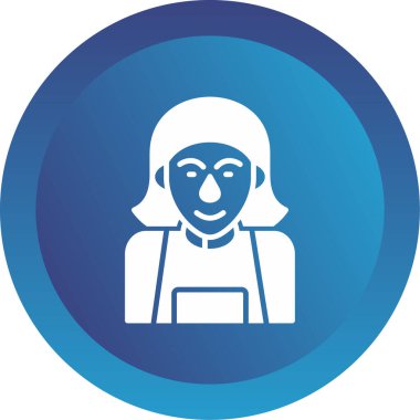 Dişi Sporcu düz simgesi, vektör illüstrasyonu  