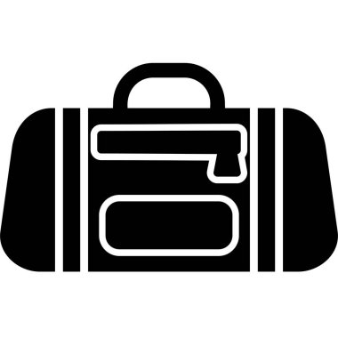 Spor çantası simgesi, vektör illüstrasyonu