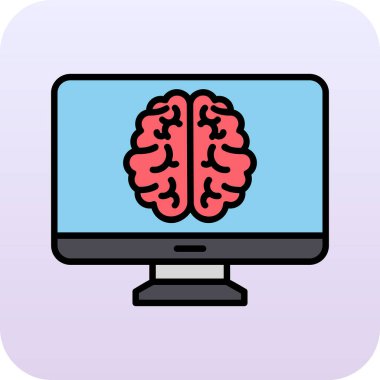 bilgisayar ekranı simgesi, vektör illüstrasyonu basit tasarım