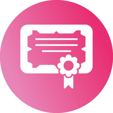 Sertifika. Web simgesi basit tasarım