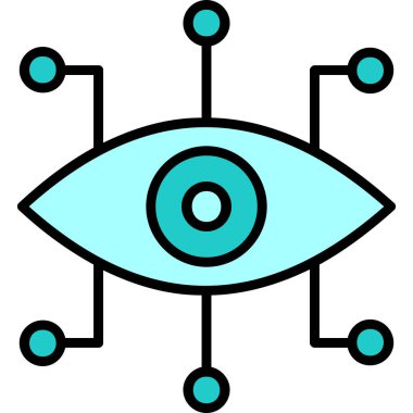 Siber göz. Web simgesi basit illüstrasyon