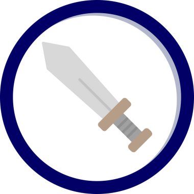 Kılıç. Web simgesi basit illüstrasyon 