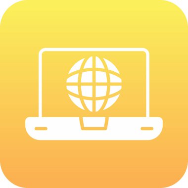 İnternet web simgesi basit illüstrasyon 