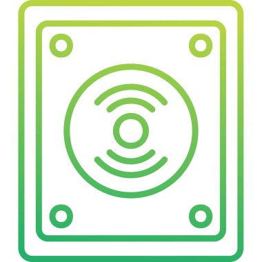 Acil Düğme Web simgesi, vektör illüstrasyonu  