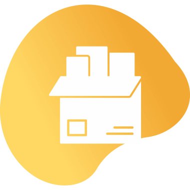 Paket, dağıtım simgesi vektör illüstrasyonu 