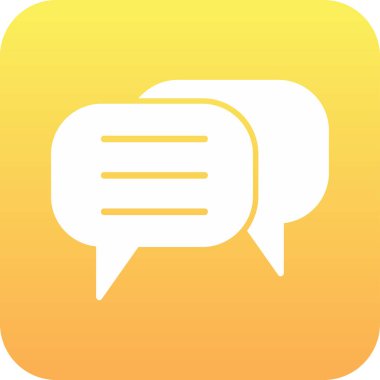 Sohbet simgesi vektör illüstrasyonu 