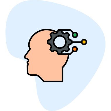 Düşünüyorum. Web simgesi basit illüstrasyon           