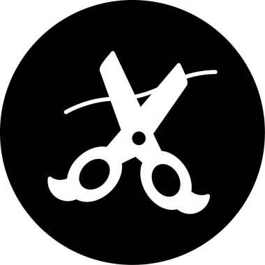 Makas. Web simgesi basit illüstrasyon 