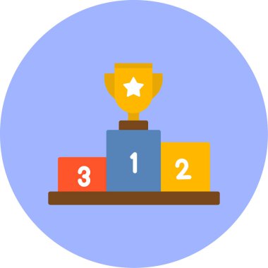 Kazanan kupa ikonu. özet çizimi 